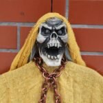 Scary Halloween Decorations Screaming Induction Glowing Pendant Big Ghost Skeleton Wizard for Halloween Haunted Home Decor Party - Image 8