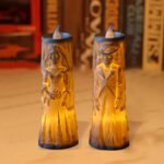 MPS My Party Suppliers Set of 2 Halloween Candle Skeleton Bride and Groom Candle Lamp Ghost Bride Night Lamp Table Lamp for Dining Desks Tabletop Decoration (Halloween Couple Ghost Candle) - Image 6