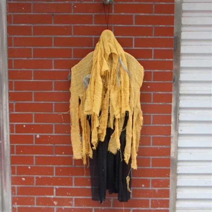 Scary Halloween Decorations Screaming Induction Glowing Pendant Big Ghost Skeleton Wizard for Halloween Haunted Home Decor Party - Image 5