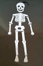 Halloween Hanging Jointed Skeleton Full Body Halloween Felt nonwovens Skeleton Halloween Party Hanging Decoration Scary Halloween Party Decoration Creepy Felt Bones (1 pcs Random Color) - Image 4