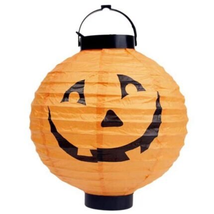2 PCS Pumpkin Paper Lantern, Pumpkin Foldable Paper Lantern, Halloween Paper Lantern for Halloween Party Decor, Halloween Decoration, Light Up Jack o Lantern, Halloween Pumpkin Decoration