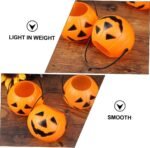 MPS My Party Suppliers Set of 6 Halloween Trick or Treat Pumpkin Candy Bucket Halloween Pumpkin Candy Basket Bucket Child Trick or Treat Big Candy Bag Home Halloween Party (6 Pumpkin Candy Basket) - Image 2