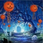 My Party Suppliers Paper Halloween Decorations for Home Horror Lantern (20 cm, Orange) - Image 2