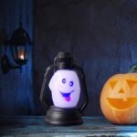 MPS My Party Suppliers Set of 2 Halloween Lamps, Halloween laltern, LED for Halloween Decoration, Halloween Hanging Decoration (Black-White Cute face lamp) - Image 4