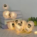 Halloween Paper Lantern Glowing Flexible Handheld Skull Lantern Ghost Festival Scene Arrangement Decorative Light String - Image 5