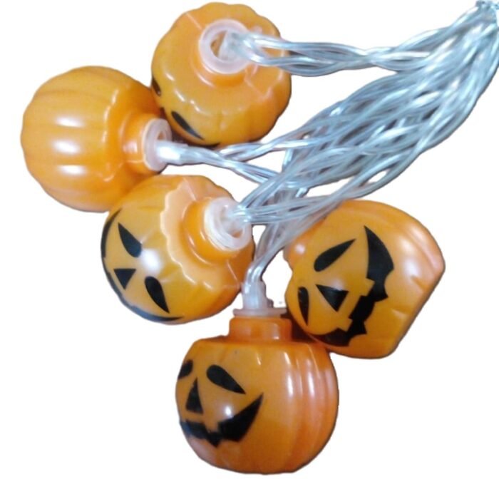 MPS My Party Suppliers 10pc Halloween Pumpkin Lights[3cm], Battery Operated Outdoor Halloween Lights, Pumpkin Ghost Light Decoration for Halloween, Happy Halloween Lights, Halloween Pumpkin Decor - Image 2