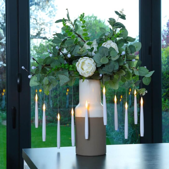 MPS MY PARTY SUPPLIERS® Set of 12 Flameless Floating Candles with Magic Wand Remote, Flickering Warm Light, Battery Operated Candle for Christmas, Wedding, Halloween Decorations - Image 7