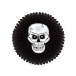 2pcs Ceiling Hanging Paper Fans Black Backdrop Party Halloween Decorations,Paper Fan Hanging Pendant Door Decoration for Halloween Decor - Image 5