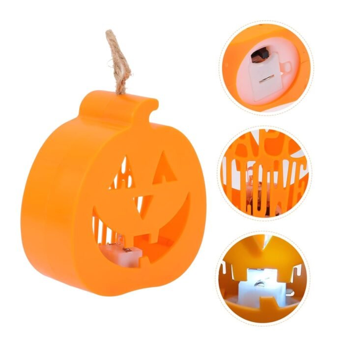 MPS My Party Suppliers Set of 2 Halloween Pumpkin LED Lantern , Halloween laltern, LED Lamp for Halloween Decoration, Halloween Hanging Decoration - Image 4