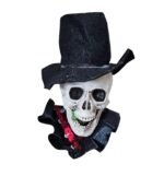 MPS MY PARTY SUPPLIERS® 1pc random Halloween Skeleton Decoration, Halloween Hanging Skull Garland, Skeleton Decor, Halloween Hanging Decor for Home, skull head Props, Multicolor Skull with Hat Garland - Image 3