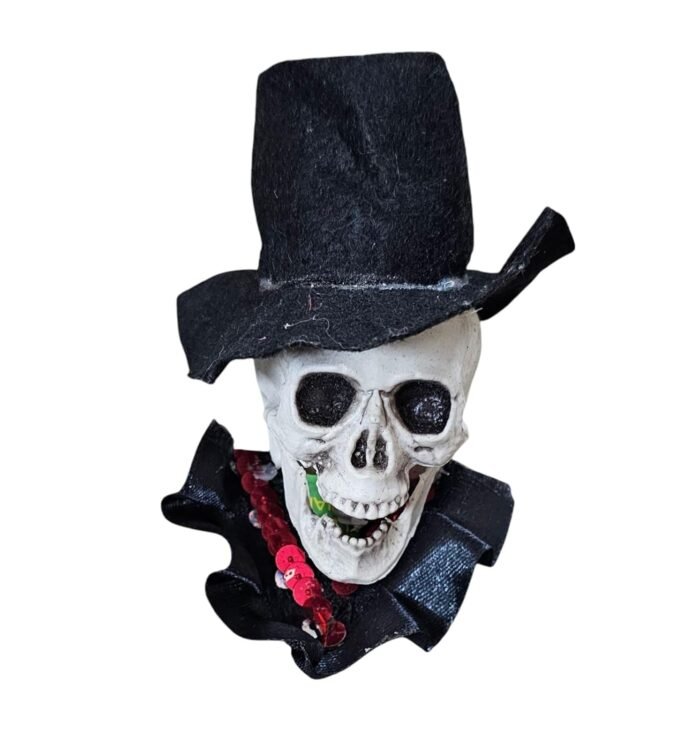 MPS MY PARTY SUPPLIERS® 1pc random Halloween Skeleton Decoration, Halloween Hanging Skull Garland, Skeleton Decor, Halloween Hanging Decor for Home, skull head Props, Multicolor Skull with Hat Garland - Image 3
