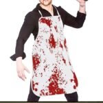 Halloween Bloody Apron Scary Blood Splattered Printed Aprons Murder Butcher Unisex Novelty Bib for Horror BBQ Cooking Baking Gardening Party Decoration Prank Props Cosplay Costume Kitchen - Image 5