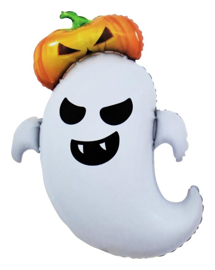 MPS MY PARTY SUPPLIERS® 1pc White Ghost Halloween Balloon Halloween theme foil balloons decorations Kids halloween party supplies - Image 1