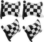 MPS MY PARTY SUPPLIERS® 1pc Black and white checkered flag foil balloon Racing theme balloons birthday decoration Checkered Racing Balloons - Image 2