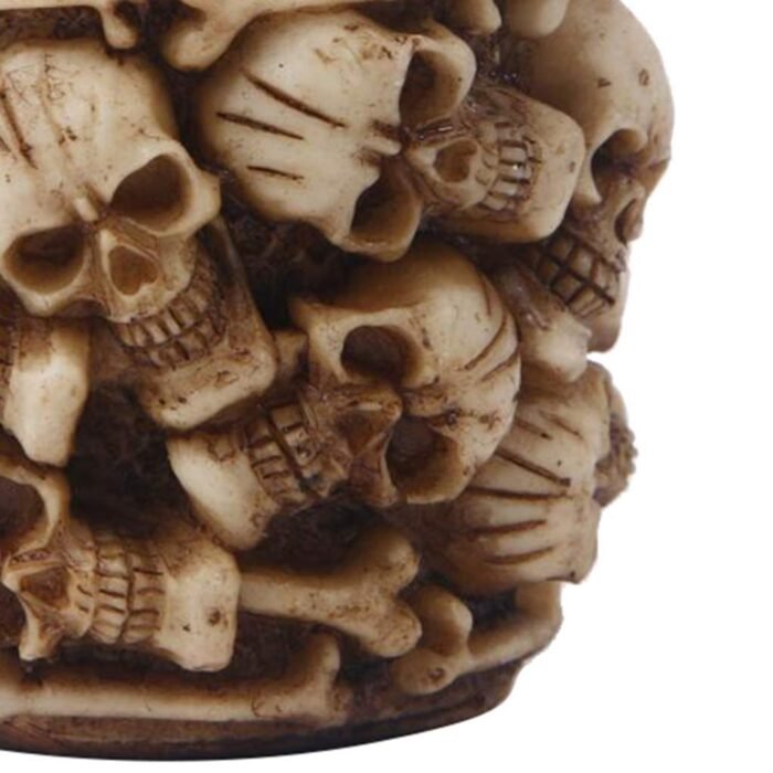 3D Skull Stainless Steel Skull Helmet Shape Bear Coffee Mug White Witch Viking Halloween Glass Decorative Cup (2 Pcs 3D Shull Glass) - Image 2