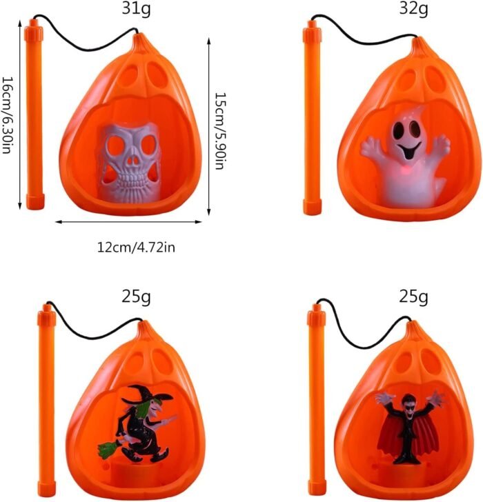 1 pcs Halloween Pumpkin Lantern Portable Pumpkin Led Light Halloween Decoration Bar Party Atmosphere Props for Ghost Party Pumpkin led Light (Random Design) - Image 6