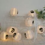 Halloween Paper Lantern Glowing Flexible Handheld Skull Lantern Ghost Festival Scene Arrangement Decorative Light String - Image 3