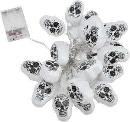 10 LED Dead Man Sugar Skull String Light for Halloween, Halloween Decoration Spooky String Light for Halloween Decoration Lights, Halloween Decoration String Light,Halloween Decor