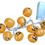 MPS My Party Suppliers 10pc Halloween Pumpkin Lights[5cm], Battery Operated Outdoor Halloween Lights, Pumpkin Ghost Light Decoration for Halloween, Happy Halloween Lights, Halloween Pumpkin Decor