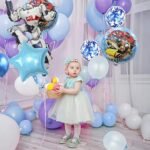 MPS MY PARTY SUPPLIERSĀ® Set of 5 Robot Shape Foil Balloon Foil Balloons for kids Birthday Decoration, Robot Balloon, Science Tech Theme, Robot-Theme Birthday, Silver star foil balloons - Image 6