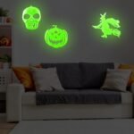 Scary Fluorescent Wall Stickers Halloween Detachable Personalized Wall Pendant Room Decoration Suitable for Living Room, Bedroom (Skeleton) - Image 2