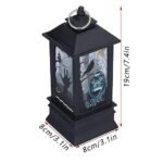 MPS My Party Suppliers 1Pc Halloween Lamps, Halloween laltern, LED for Halloween Decoration, Halloween Hanging Decoration (Black Vintage LED) - Image 6