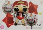 MPS MY PARTY SUPPLIERSĀ® Set of 5 lol surprise doll foil balloons for decoration, cartoon princess doll theme balloons, lol doll balloon garland, doll balloons for Girls Party