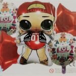 MPS MY PARTY SUPPLIERS® Set of 5 lol surprise doll foil balloons for decoration, cartoon princess doll theme balloons, lol doll balloon garland, doll balloons for Girls Party