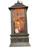 MPS My Party Suppliers 1Pc Halloween Lamps, Halloween laltern, LED for Halloween Decoration, Halloween Hanging Decoration (Black Vintage LED) - Image 5
