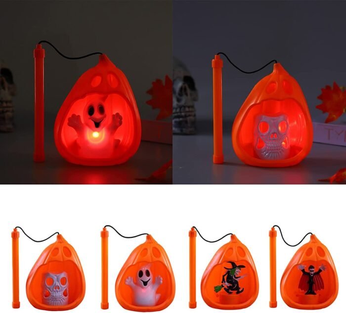 1 pcs Halloween Pumpkin Lantern Portable Pumpkin Led Light Halloween Decoration Bar Party Atmosphere Props for Ghost Party Pumpkin led Light (Random Design) - Image 5