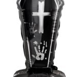 MPS MY PARTY SUPPLIERS® 1pc Self-Standing Tombstone Halloween Foil Balloons Giant Scary Hallo ween Character Ghost, Pumpkin, Skeleton Balloons Halloween Party Floor Decoration ideas