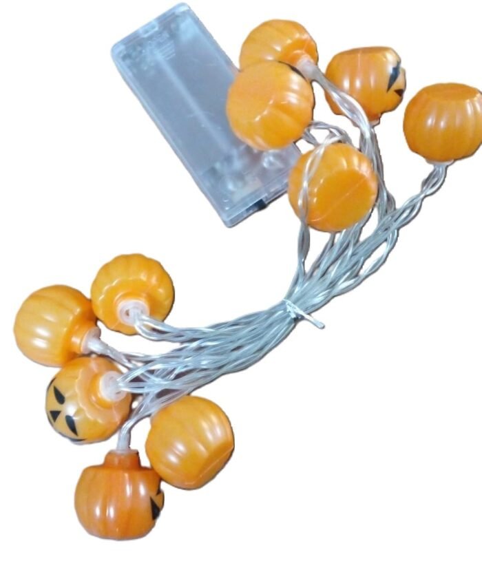 MPS My Party Suppliers 10pc Halloween Pumpkin Lights[3cm], Battery Operated Outdoor Halloween Lights, Pumpkin Ghost Light Decoration for Halloween, Happy Halloween Lights, Halloween Pumpkin Decor - Image 5