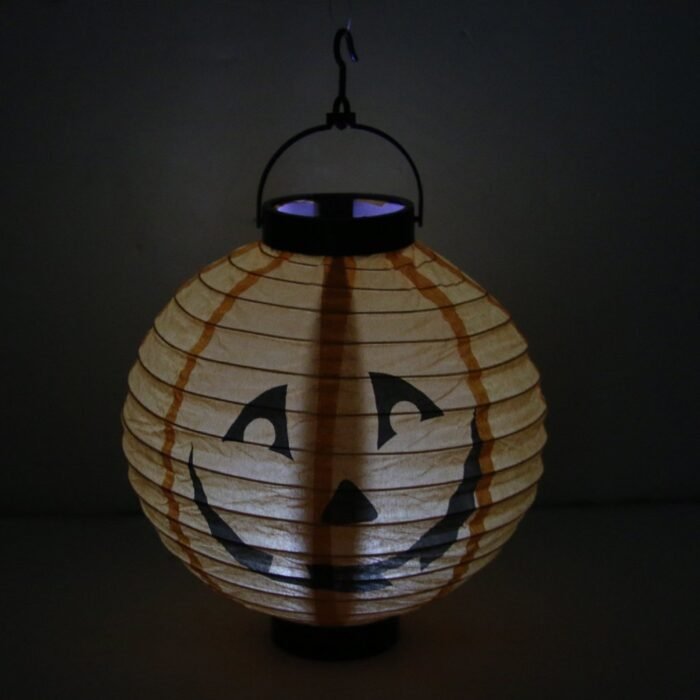 Halloween Paper Hanging Outdoor Lantern - Orange - Image 8