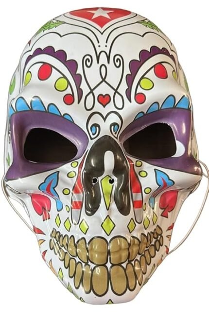 1 pcs Mask Sugar Skull Full Face Mask Mexican Masquerade Mask Fancy Dress Halloween Costume Accessory for Women Men Holiday/Halloween Theme Party Party Mask