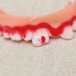 MPS My Party Suppliers Halloween Decoration Theme Costume Party, Fake Teeth for Halloween Makeup Real, Vampire Zombie Teeth with Blood Splattered, Bloody Artificial Denture Prop for Halloween - Image 5