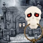 Skull Doorbell Skull Head Halloween Doorbell Halloween Style Battery Powered for Halloween| Spooky Door Bell Skull Bronze White Color with Motion Sensor Activated Voice (1Pcs Random Color) - Image 7