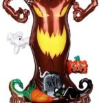 MPS MY PARTY SUPPLIERS® 1pc Self-Standing Haunted Tree Halloween Foil Balloons Giant Scary Hallo ween Character Ghost, Pumpkin, Skeleton Balloons Halloween Party Floor Decoration ideas