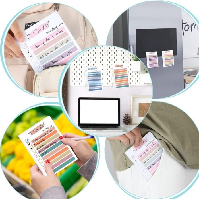 MPS MY PARTY SUPPLIERS® 1pc To Do List Sticky Notes, 50 Sheets Self-Stick Colors Sticky Notes, Portable to Do List Planner, Daily to Do List Checklist Notepad for Office Home School Planning Supplies - Image 5