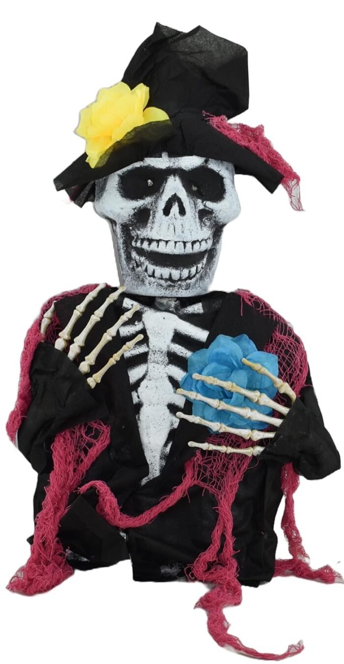 53 * 21 cm Light Up Eyes Skeleton Halloween Grave Breaker Reaper, LED Skeleton Ground Breaker for Halloween Outdoor Home Decor - Light Up Spooky Decorations, Halloween Decorations - Image 1