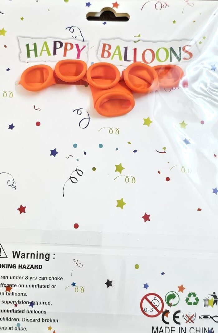 MPS My Party Suppliers Halloween theme Balloons, Set of 6 happy halloween latex balloons, rubber balloons, latex balloons Halloween party decoration, halloween decoration ideas, balloon latex Orange - Image 2