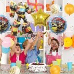 MPS MY PARTY SUPPLIERSĀ® Set of 5 Robot Shape Foil Balloon Foil Balloons for kids birthday Party Decoration, robot Balloon, Tech Theme, Robot-Theme Birthday, Silver star foil balloons - Image 3