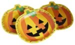 Halloween Pumpkin Shape Plates Disposable Hot Stamping Pumpkin Head Paper Plate Happy Halloween Party Decoration Supplies for Kids - Image 2