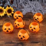 MPS My Party Suppliers Set of 6 Halloween Trick or Treat Pumpkin Candy Bucket Halloween Pumpkin Candy Basket Bucket Child Trick or Treat Big Candy Bag Home Halloween Party (6 Pumpkin Candy Basket) - Image 4