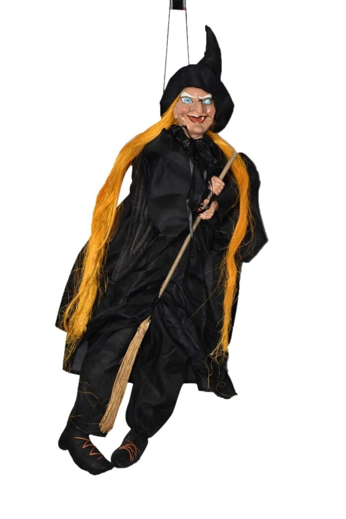 My Party Suppliers Halloween Hanging Laughing Rotating Witch/Halloween Party Hang Decoration Witch Pendant/Sound Light Halloween Decoration/Halloween Prop Animated/Halloween Decoration Item - Image 4