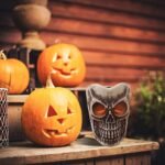 MY PARTY SUPPLIERS 2 pcs Halloween Skull Glowing Candle, Night Light Battery Operated Flameless Candles Tea Light Candle, Fake Candles for Christmas Halloween Pumpkin Decorations - Image 2