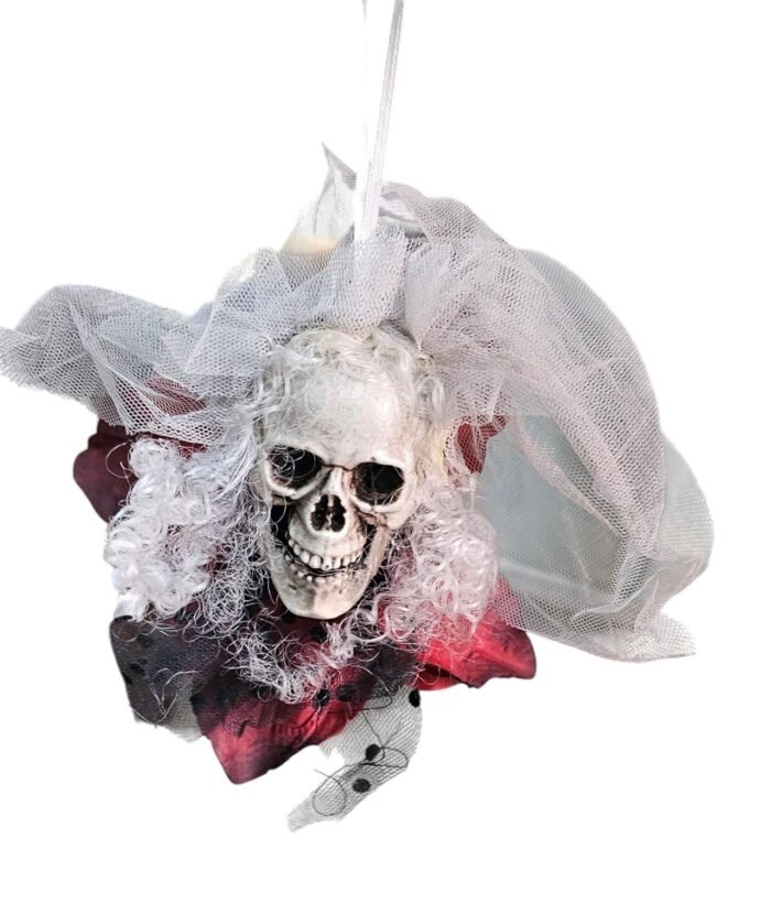 MPS MY PARTY SUPPLIERS® 1pc random Halloween Skeleton Decoration, Halloween Hanging Skull Garland, Skeleton Decor, Halloween Hanging Decor for Home, skull head Props, Multicolor Skull with Hat Garland - Image 6