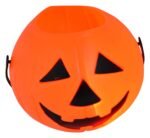 Halloween Decoration Pumpkin Candy Holder Bucket 6.2 inch with Lights Sounds Perfect for Halloween Party Birthday Favor Candy for Trick or Treat(Orange) - Image 2