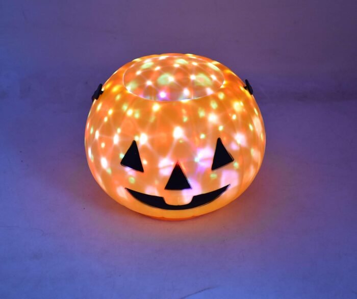 Rotating Music Light Up Trick or Treat Halloween Pumpkin Buckets Large Candy Lantern Basket for Kids Halloween Party Decoration - Image 6