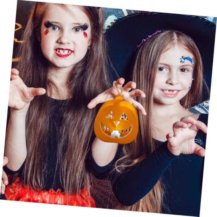 MPS My Party Suppliers Set of 2 Halloween Pumpkin LED Lantern , Halloween laltern, LED Lamp for Halloween Decoration, Halloween Hanging Decoration - Image 2