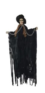 Animated Hanging Grim Reaper Skull Best Halloween Decoration Prop - Image 5